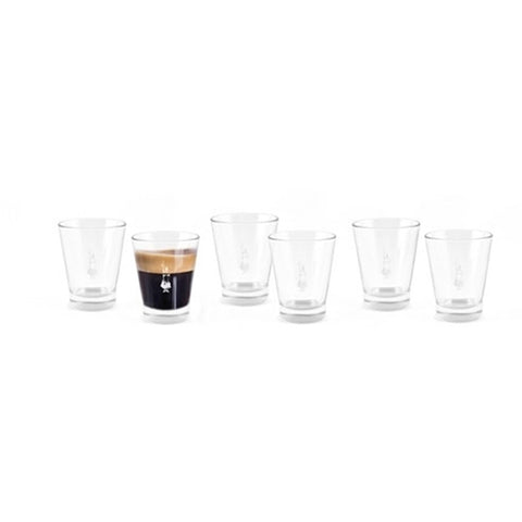 סט 6 כוסות זכוכית לאספרסו - BIALETTI